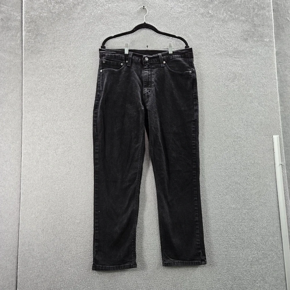 Levi's 541 Men Jeans 36X30 Black Denim Athletic Tapered Fit 28